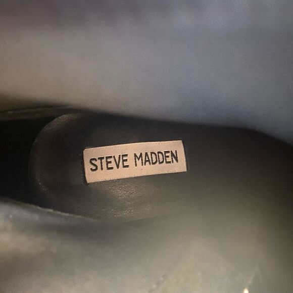 STEVE MADDEN Apollo Women’s Bootie Black Gray Size 7 Round Toe New No Box - Picture 9 of 12